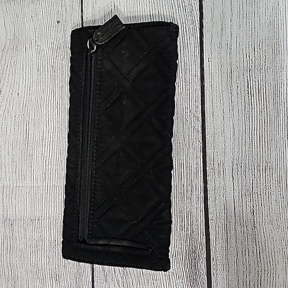 Vera Bradley wallet. Black/pink/cream/green/gray - Picture 4 of 9